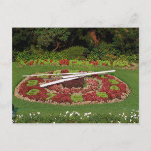 Postal Reloj de flor