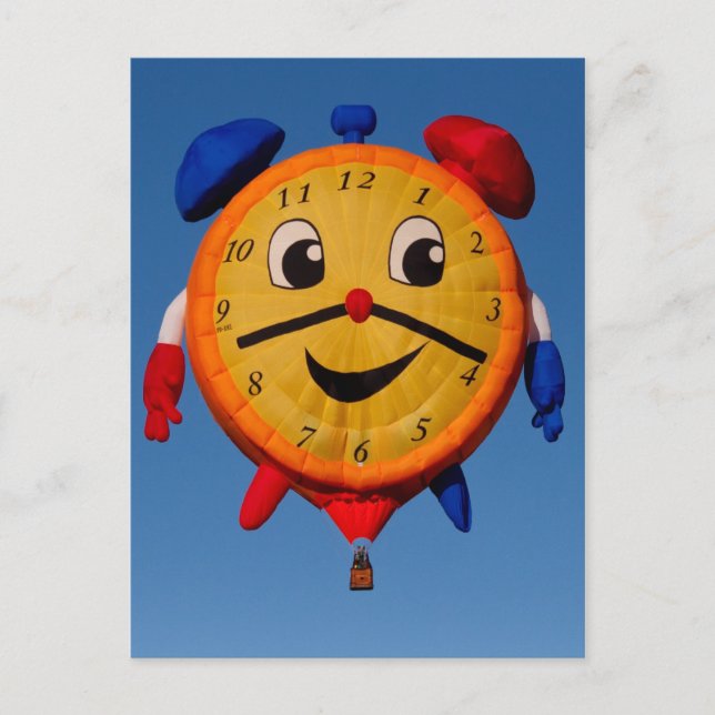 Postal Reloj de forma de globos 6268 (Anverso)