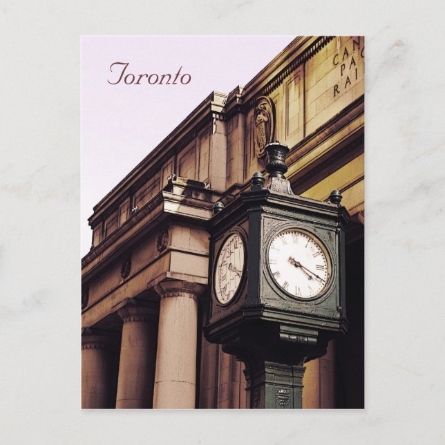Postal Reloj de la estación de la Unión de Toronto (Anverso)