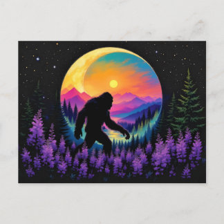 Postal Reloj de pared de la luna del monte Arcoíris Sasqu
