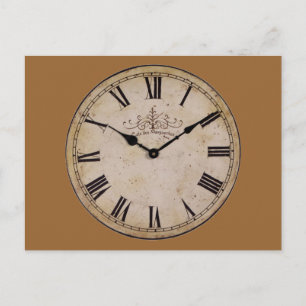 Postal Reloj de pared de vintage