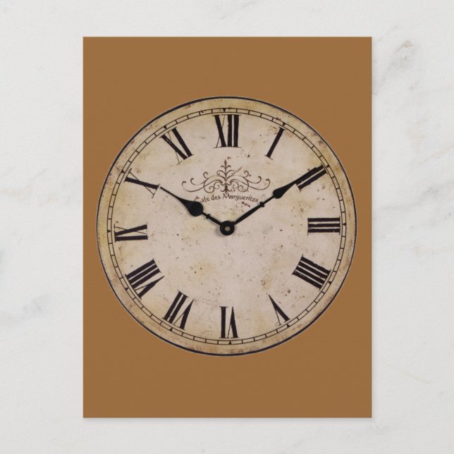 Postal Reloj de pared de vintage (Anverso)