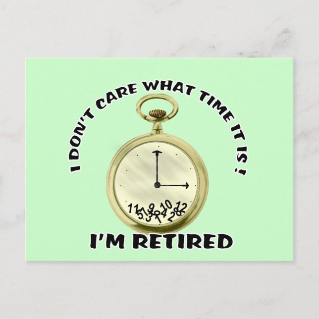 Postal Reloj de retirada (Anverso)