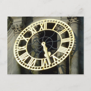 Postal Reloj del ayuntamiento. Cardiff, Gales, Reino Unid