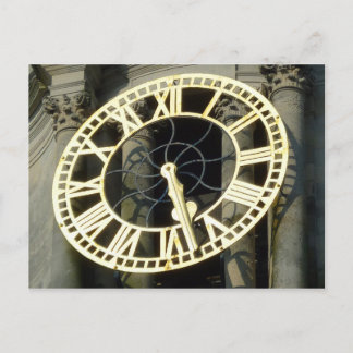 Postal Reloj del ayuntamiento. Cardiff, Gales, Reino Unid