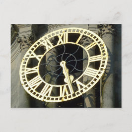 Postal Reloj del ayuntamiento. Cardiff, Gales, Reino Unid