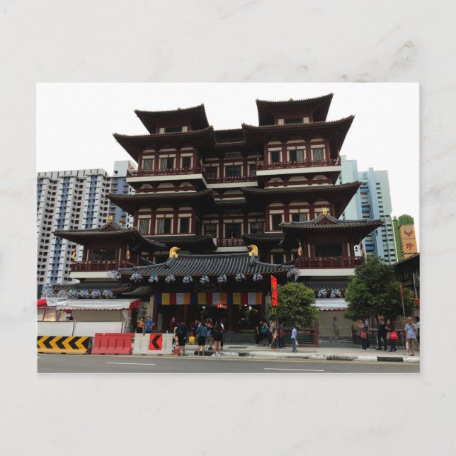 Postal Reloj dental SG Buddha Temple #1 Postcard (Anverso)