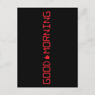 Postal Reloj digital Buenos días café Mug Birder temprano