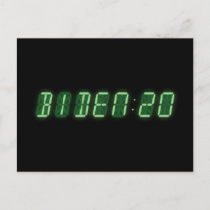 Postal Reloj digital Joe Biden 2020