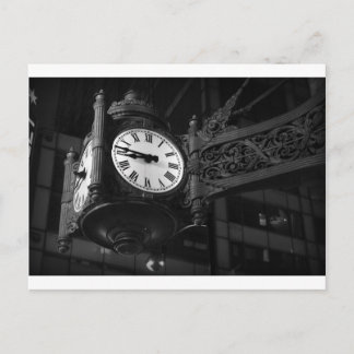 Postal Reloj emblemático icónico de Chicago