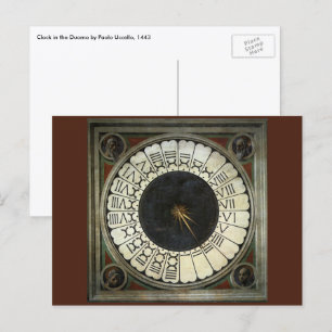 Postal Reloj en la Catedral de Florencia por Paolo Uccell
