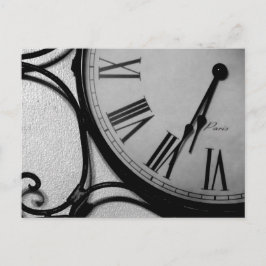 POSTAL RELOJ EN NEGRO Y BLANCO