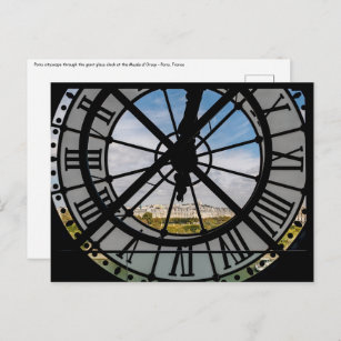 Postal Reloj gigante de vidrio en el Museo de Orsay - Par