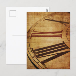 Postal Reloj retro vintage