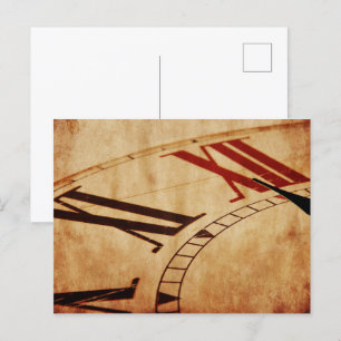 Postal Reloj retro vintage