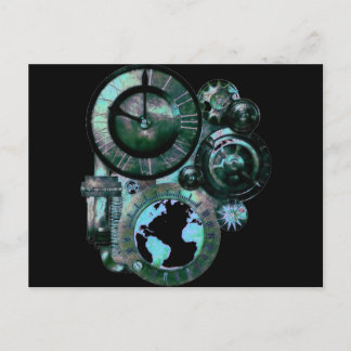 Postal Reloj Steampunk