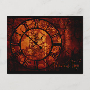 Postal Reloj Steampunk