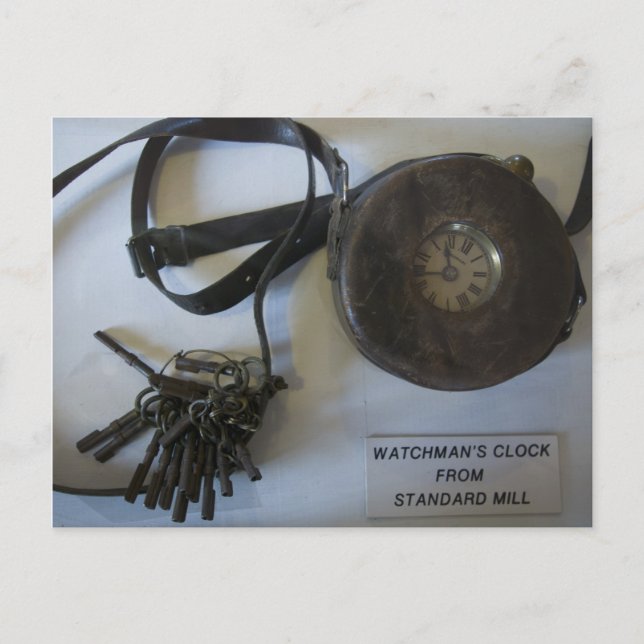 Postal Reloj y llaves de Bodie Watchman (Anverso)