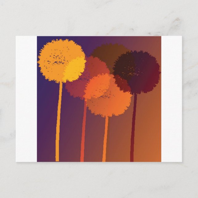 Postal relojes dandelion (Anverso)