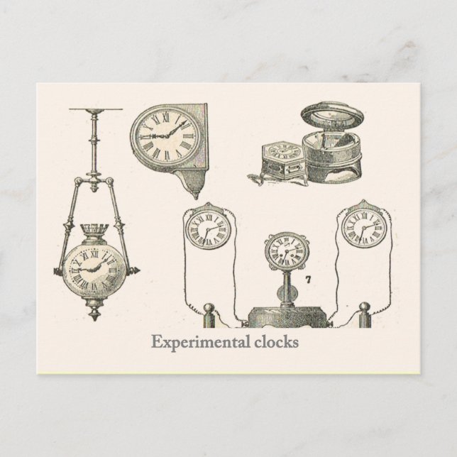 Postal Relojes experimentales (Anverso)