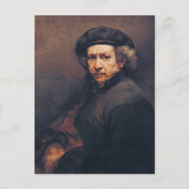 Postal Rembrandt: Autorretrato (Anverso)