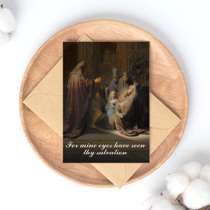 Postal Rembrandt, canción de elogio de Simeon - Bella Art
