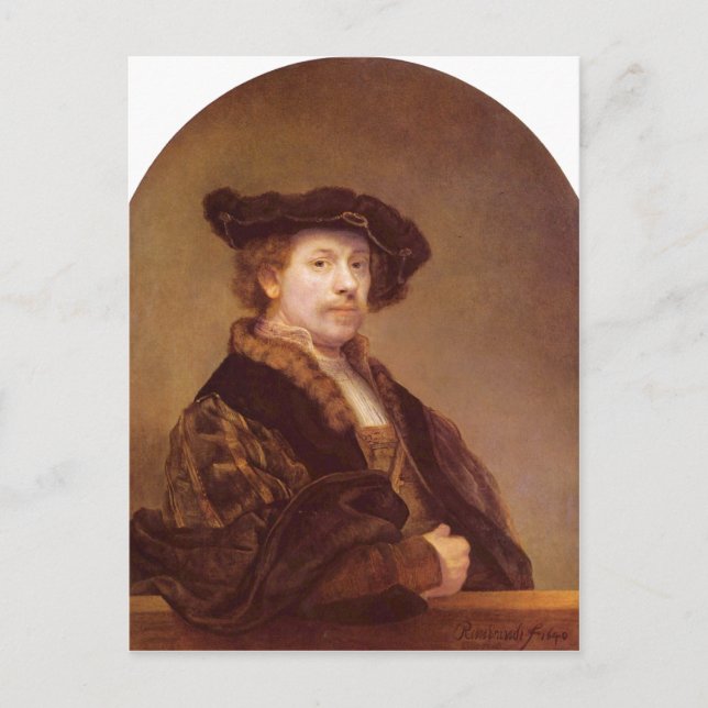Postal Rembrandt Harmensz. van Rijn Selbstportr?t 1640 Te (Anverso)