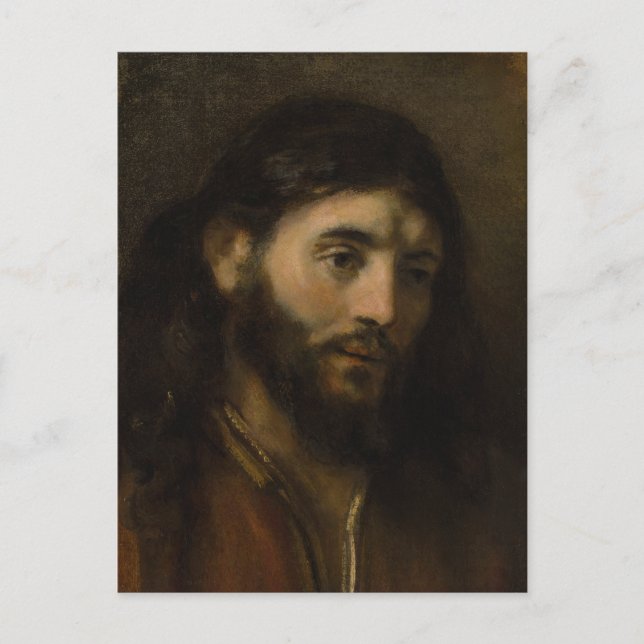 Postal Rembrandt Jefe de Cristo Retratos de Jesús CC0923 (Anverso)