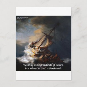 Postal Rembrandt Mar de Galilea & Cita de la Naturaleza