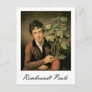 Postal Rembrandt Peale Rubens Peale con un alemán