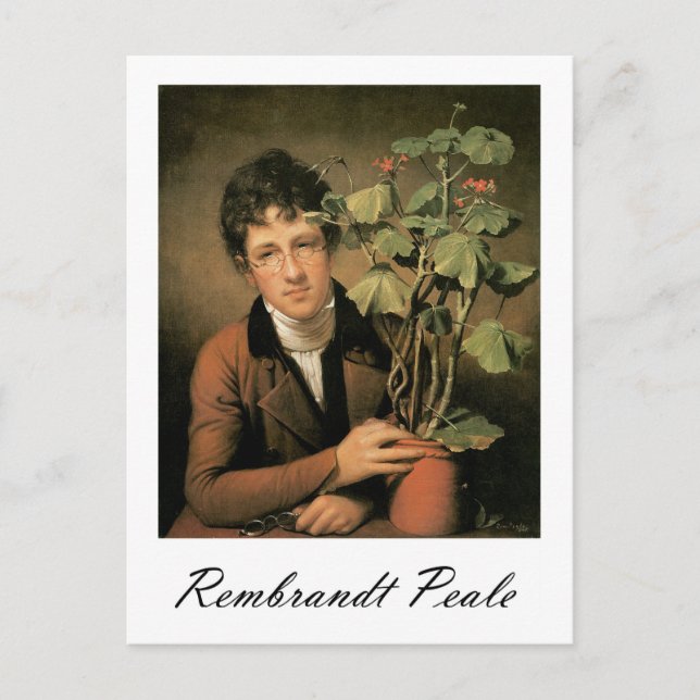 Postal Rembrandt Peale Rubens Peale con un alemán (Anverso)
