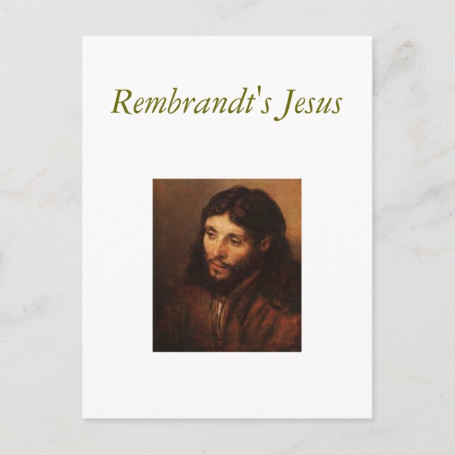 Postal rembrandt-retrato-de-christs-head-1650, Rembra... (Anverso)