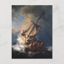 Rembrandt Tormenta Mar de Galilea Pintura