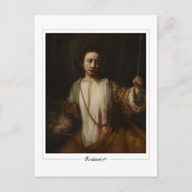 Postal Rembrandt van Rijn #563 - Bella Artes (Anverso)