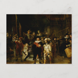 Postal REMBRANDT VAN RIJN- La escotilla 1642