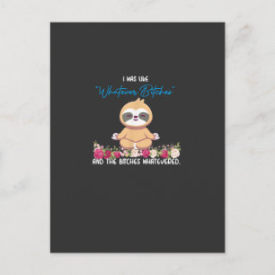 Postal Remera Dije Lo Que Sea Sloth Yoga Meditando Tragam