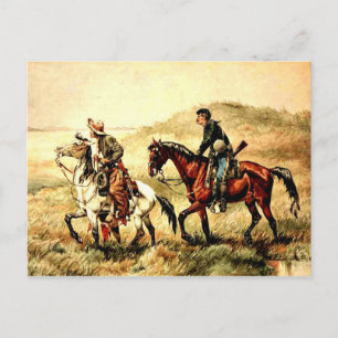 Postal Remington - The Couriers, arte Frederic Remington