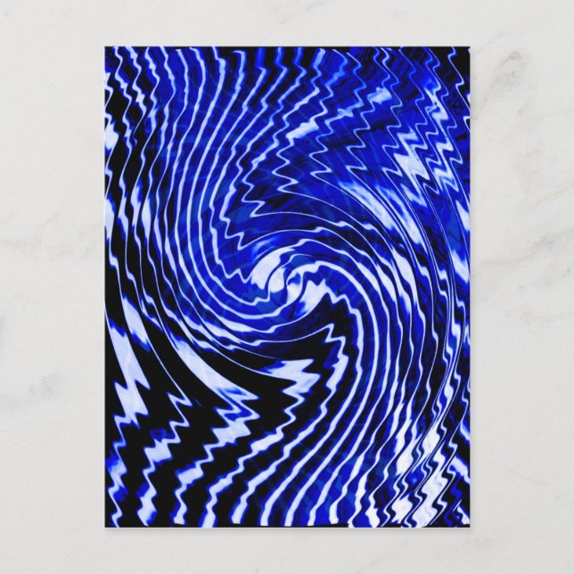 Postal Remolino de cebra azul (Anverso)