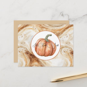 Postal Remolinos de Latte de Calabaza Otoño Todos