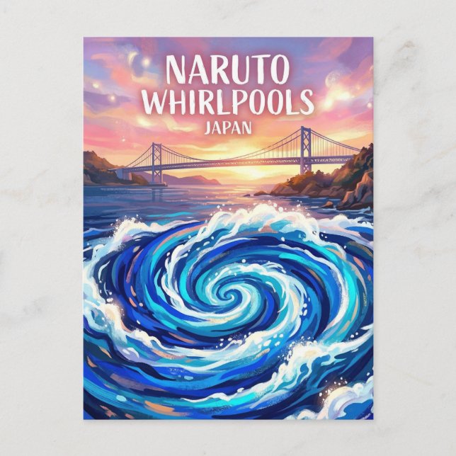 Postal Remolinos de Naruto Japón (Anverso)