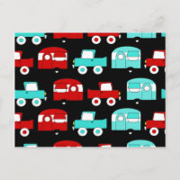 Remolque de camping Retro Carros Vintage Turquesa 