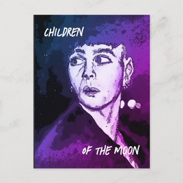 Postal Ren Niños de la Luna (Anverso)
