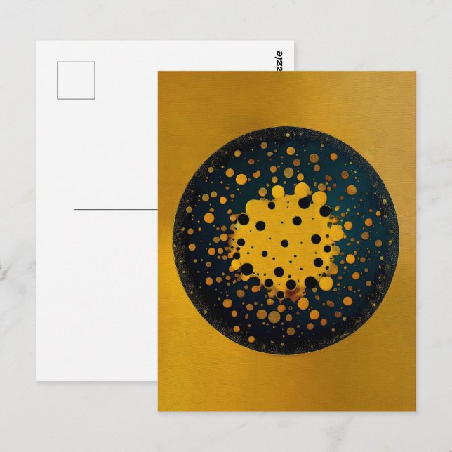 Postal Renacimiento: círculo abstracto de emergencia (Anverso / Reverso)