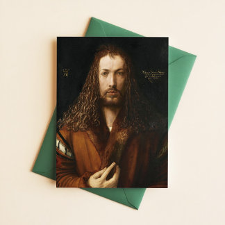 Postal Renacimiento del autorretrato de Albrecht Dürer Du