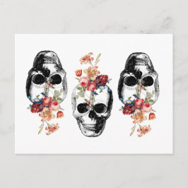 Postal Renacimiento - Flor de cráneo
