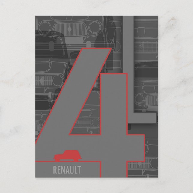 Postal Renault 4L (Anverso)