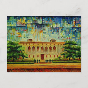Postal Rendición de biblioteca pública de Detroit - posta