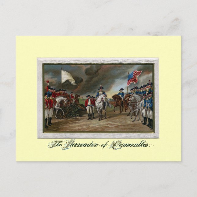 Postal Rendición de Lord Cornwallis en Yorktown (Anverso)