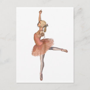 Postal Rendimiento de ballet - Pose de actitud