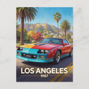 Postal Rendimiento del atardecer de Los Ángeles Californi